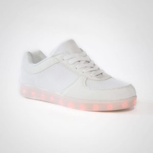 DNK White Shoes with LED